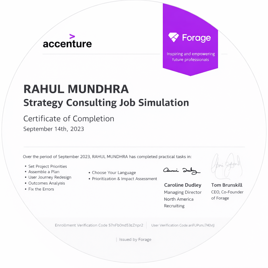 Accenture Strategy Consulting Certified